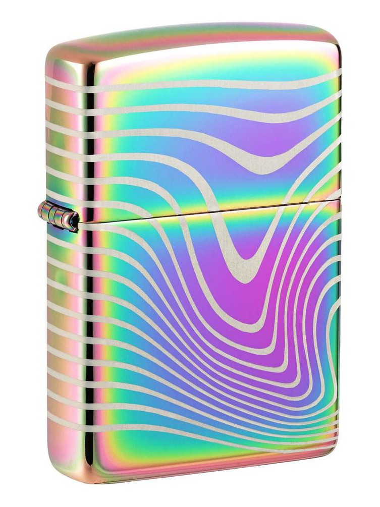 Zippo Lighter: Wavy Pattern, 360 Laser - Multi Color 48775