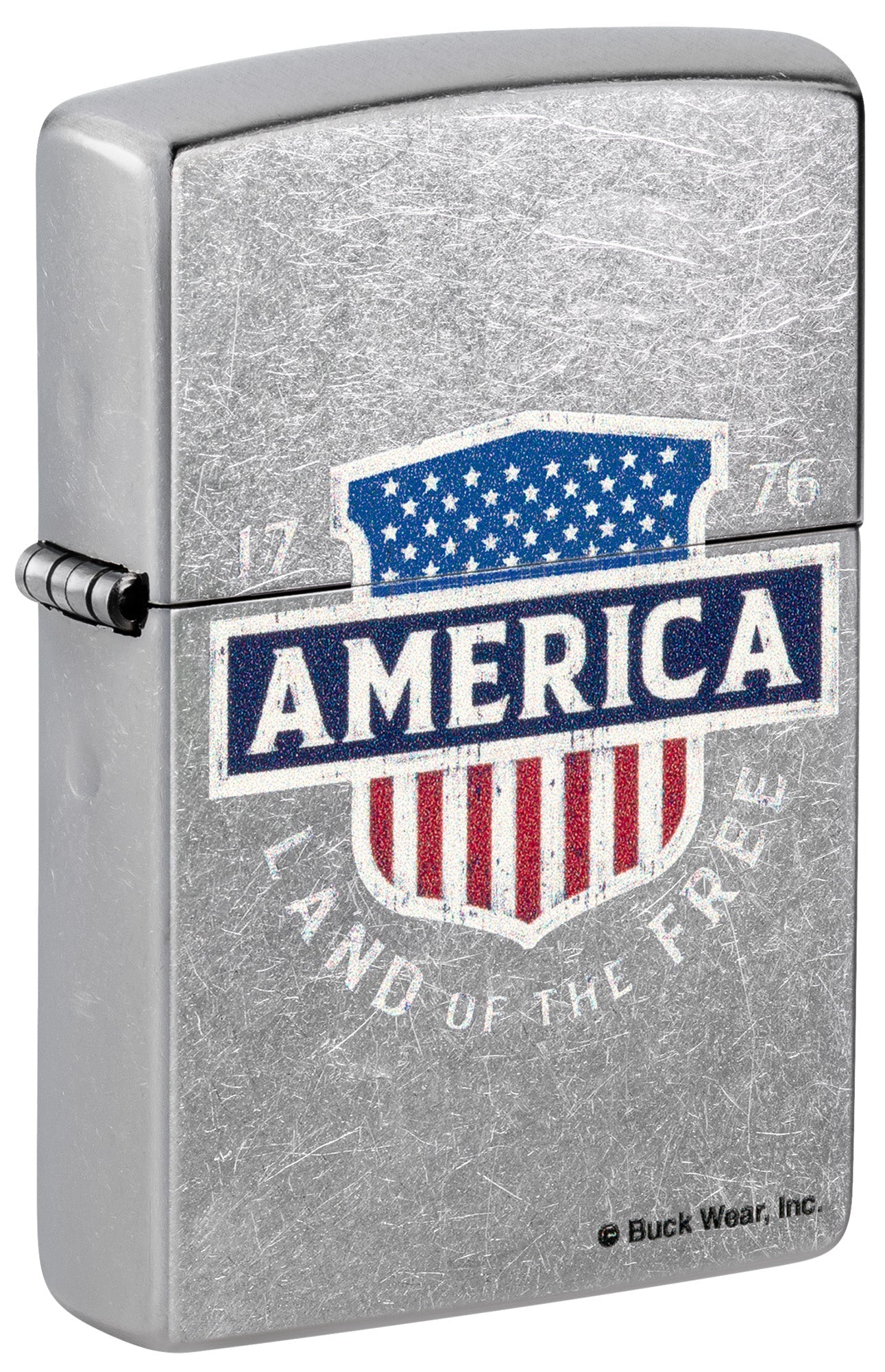 Zippo Lighter: Land of the Free by Buck Wear - Street Chrome 48938