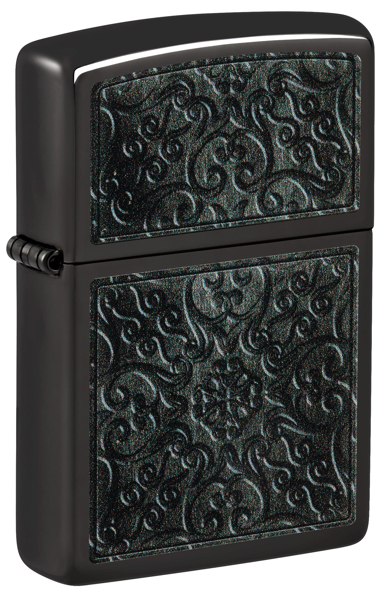 Zippo Lighter: Pattern Design - High Polish Black 48961