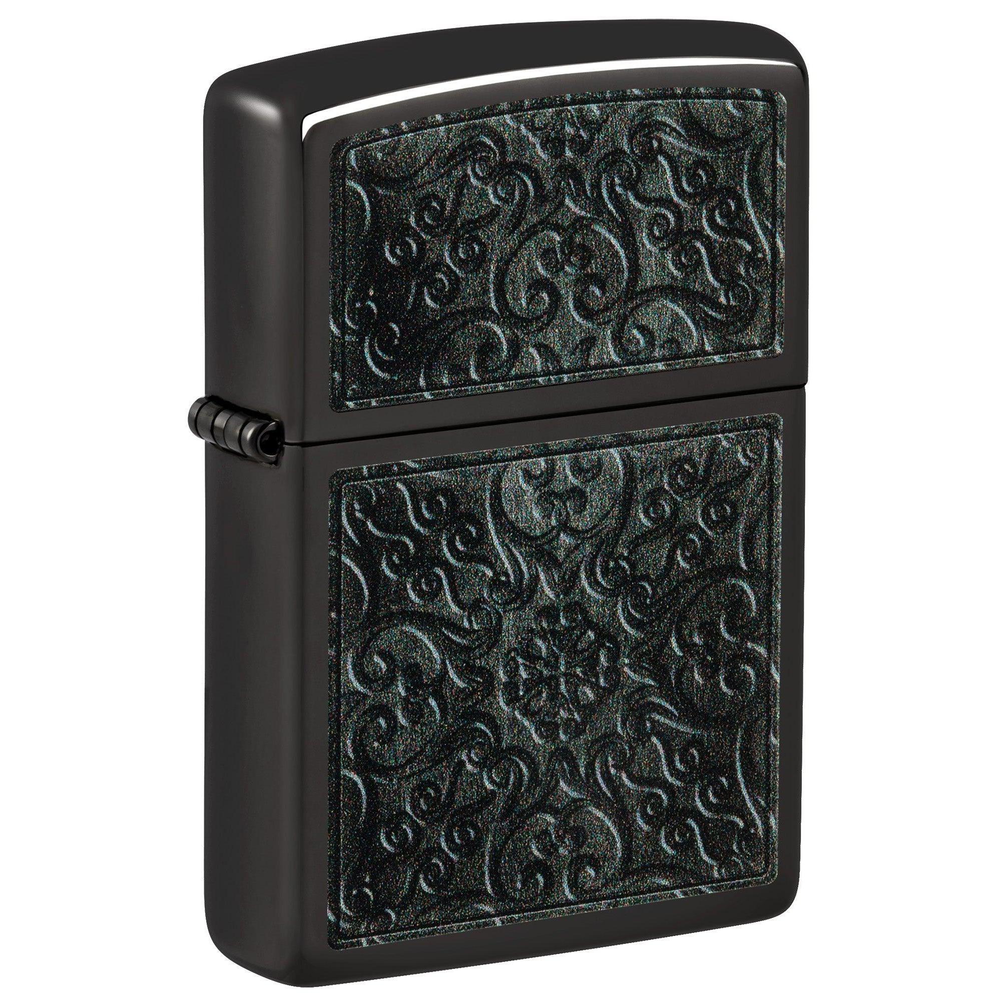 Zippo Lighter: Pattern Design - High Polish Black 48961 – Lucas Lighters