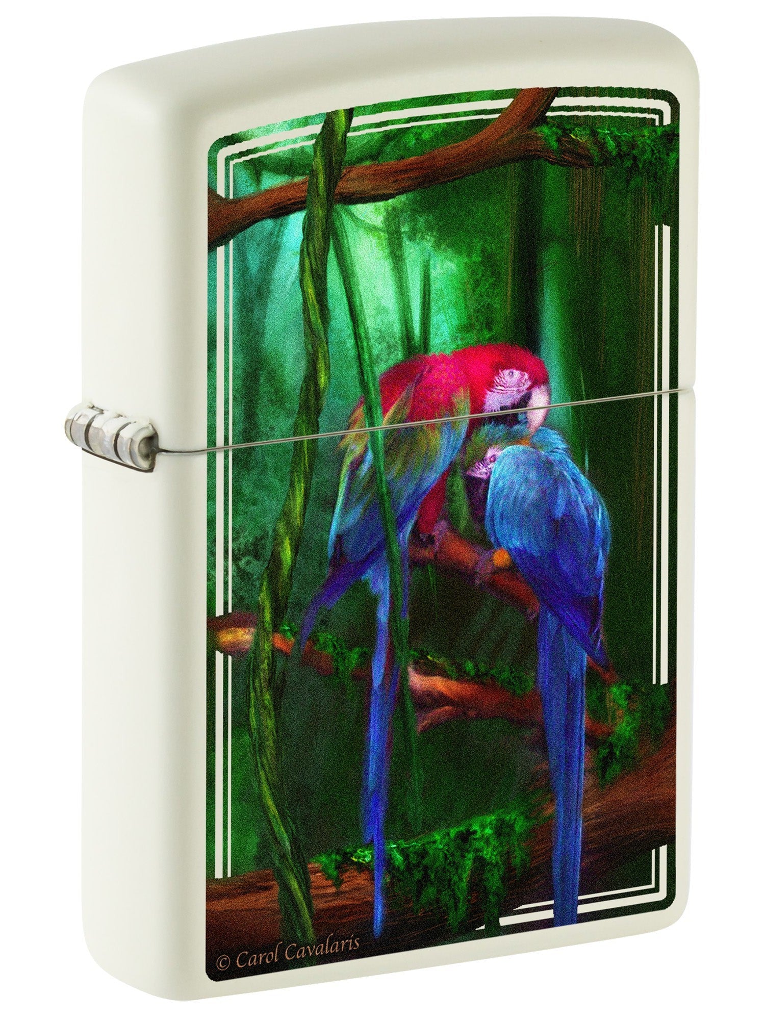 Zippo Lighter: Jewels of the Jungle by Carol Cavalaris - Glow-in-the-Dark Green 48972