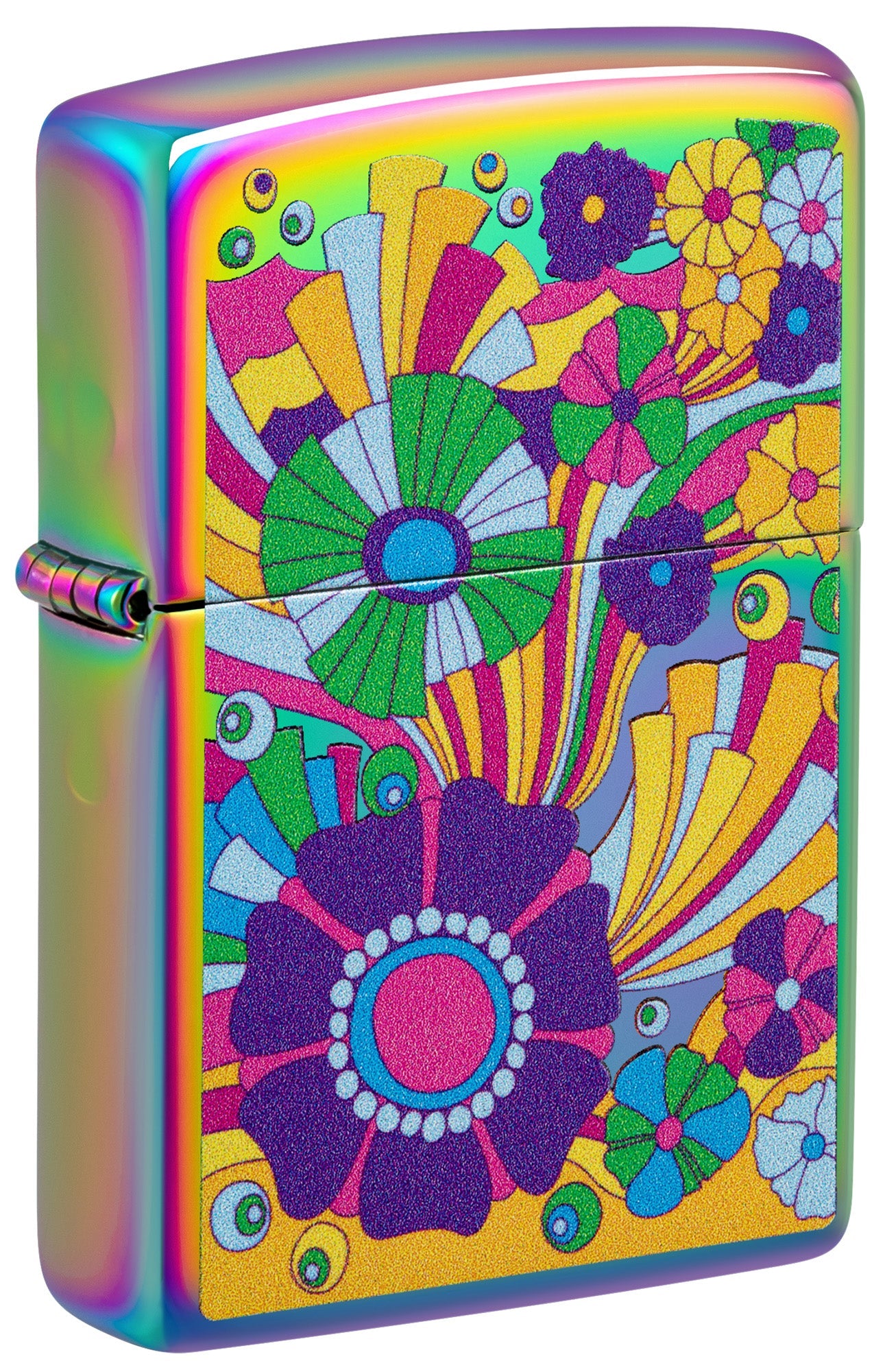 Zippo Lighter: Vintage Flowers Design - Multi-Color 48997