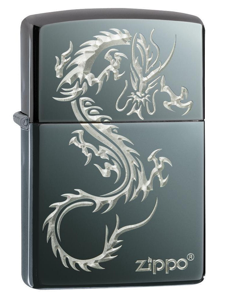 Zippo Lighter: Chinese Dragon - Black Ice 49030 (2059592728691)