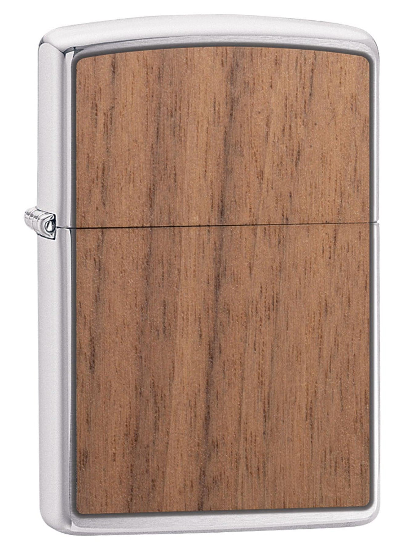 Zippo Lighter: Woodchuck Walnut - Brushed Chrome 49039 (4555554750557)