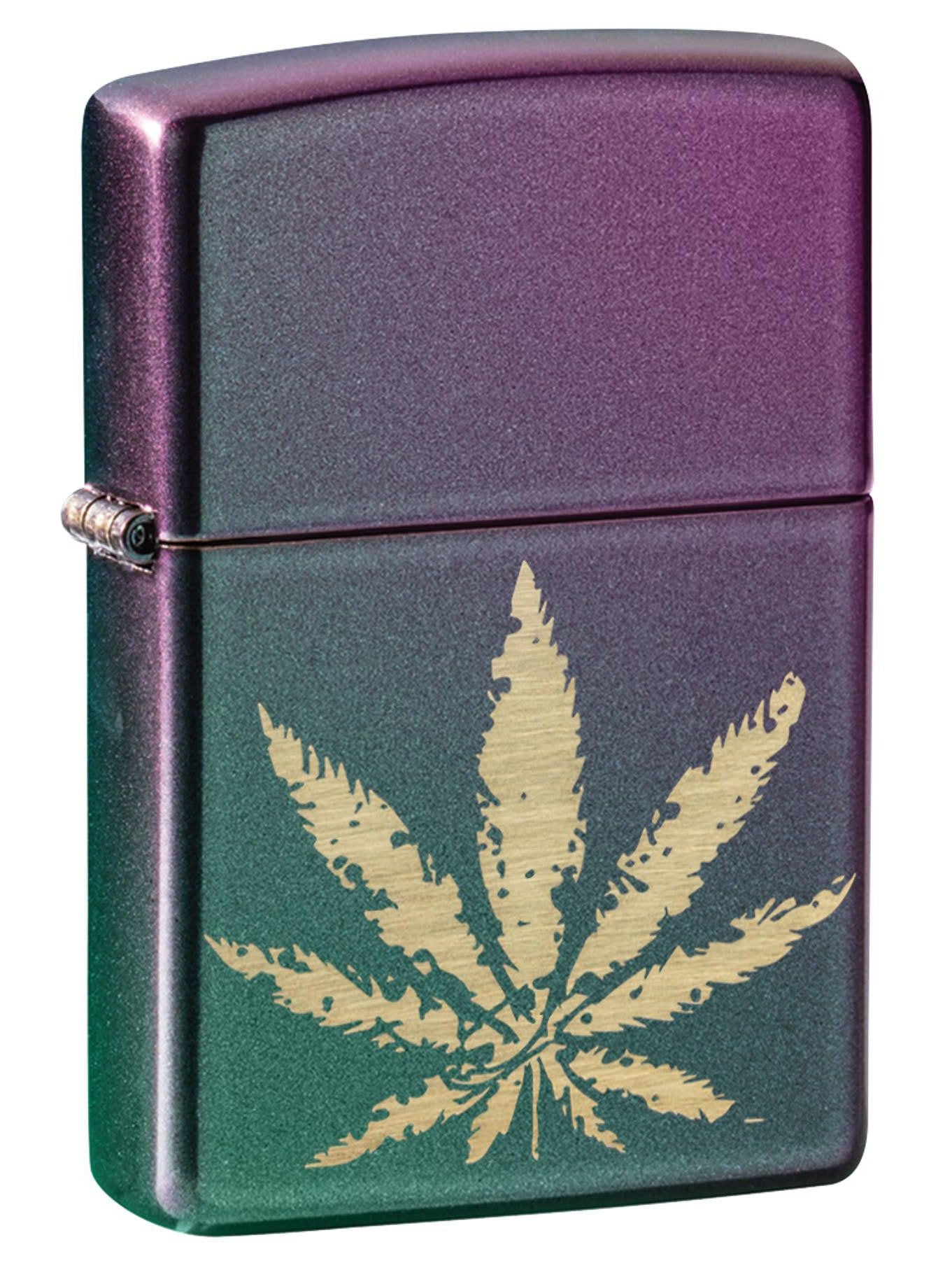 Zippo Lighter: Weed Leaf - Iridescent 49185 (4555558060125)