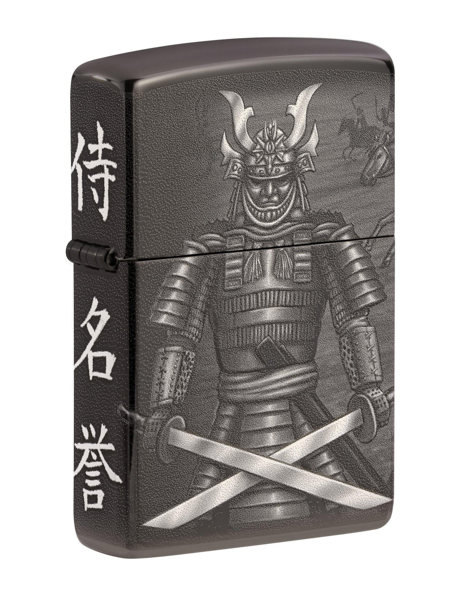 Zippo Lighter: Samurai Warrior Battle, Photo 360 - High Polish Black 49292 (5650612879515)