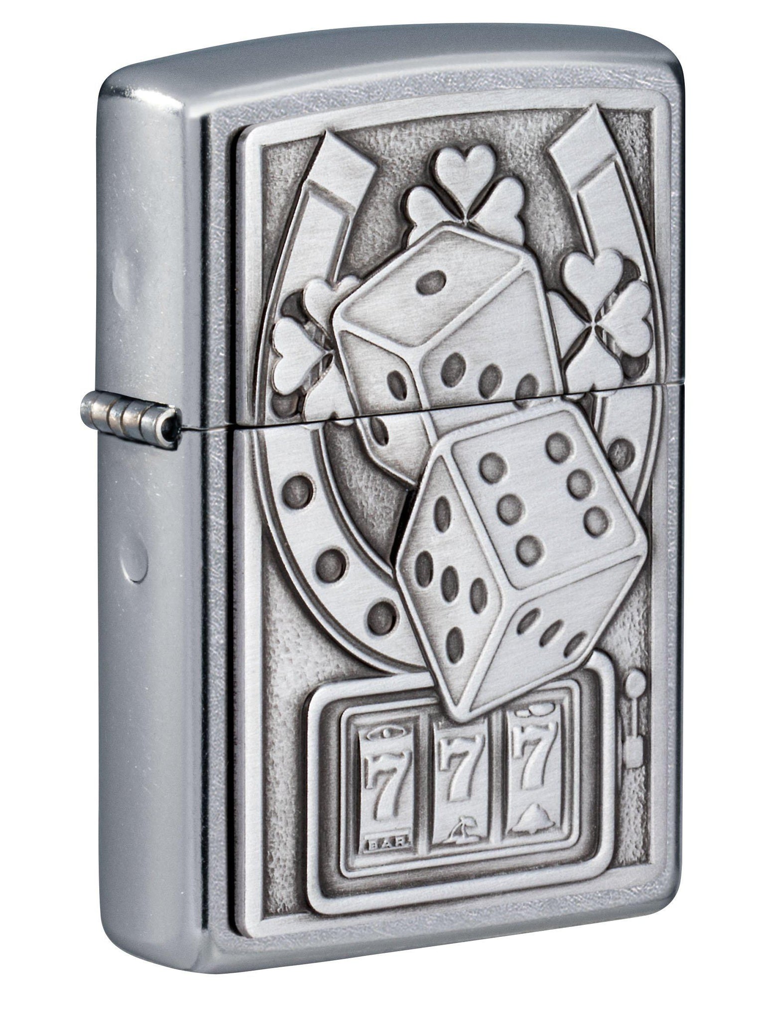 Zippo Lighter: Lucky Seven Emblem - Street Chrome 49294 (5650613043355)