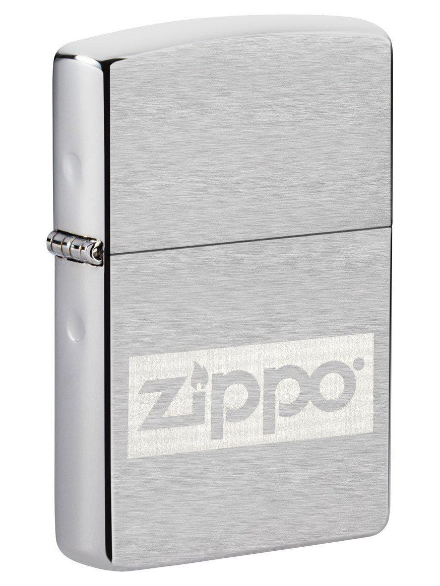Zippo Brushed Chrome Lighter and Flask Set - 49358 (5650615304347)