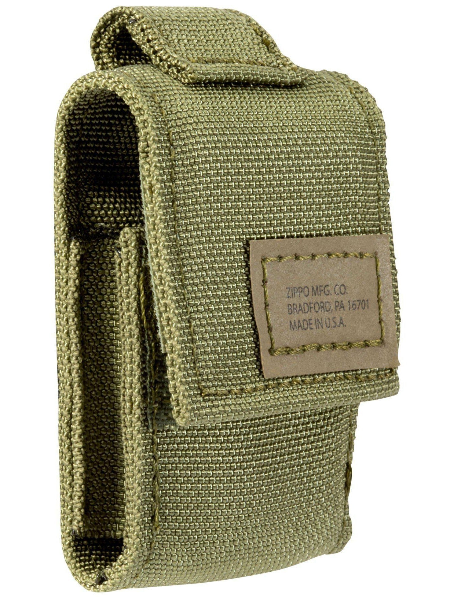 Zippo Black Crackle Lighter and Green MOLLE Pouch - 49400 (5650797822107)