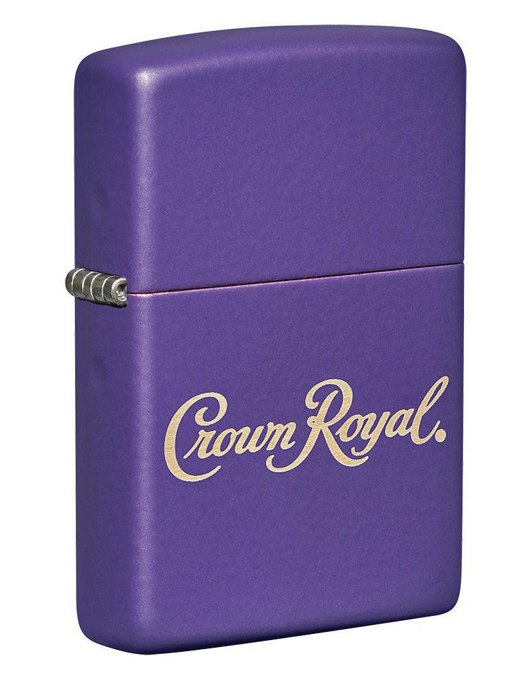 Zippo Lighter: Crown Royal Logo - Purple Matte 49460