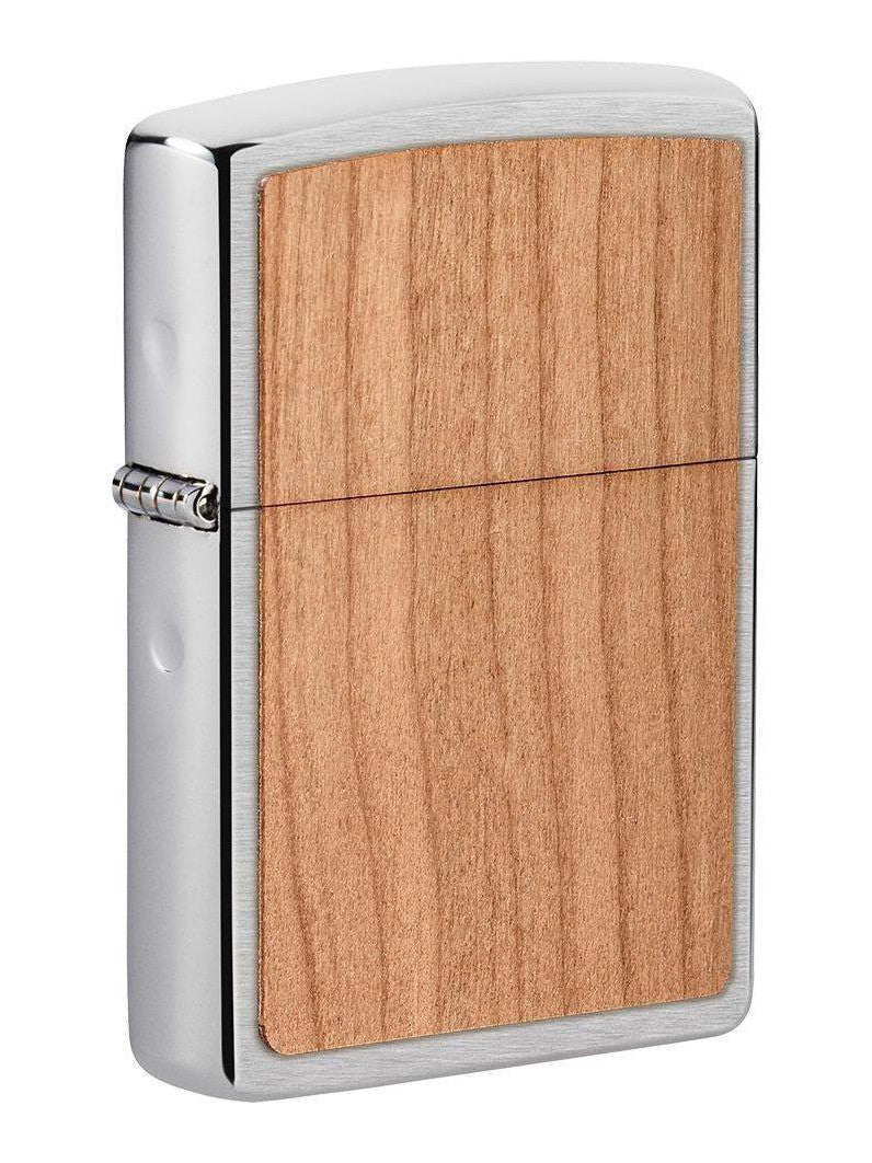 Zippo Lighter: Woodchuck Cherry - Brushed Chrome 49462