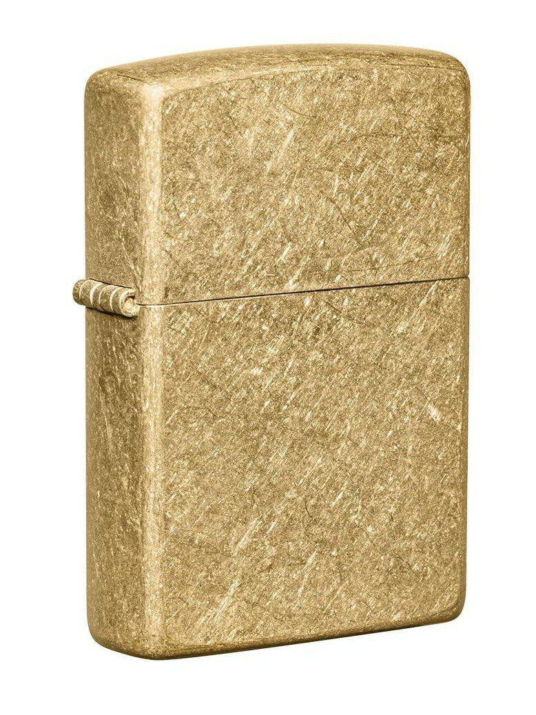 Zippo Lighter: Tumbled Brass 49477