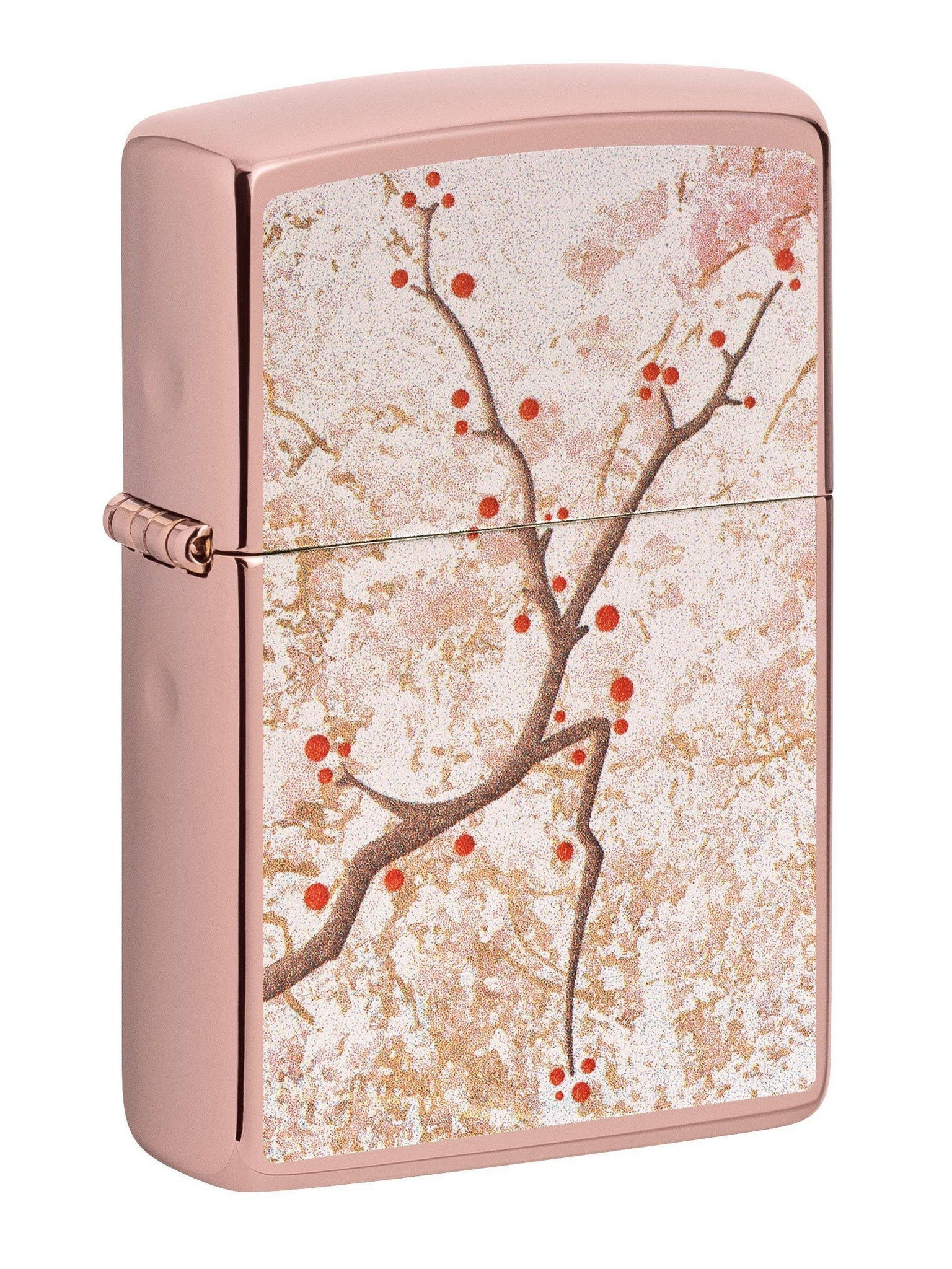 Zippo Lighter: Japanese Cherry Blossom - Rose Gold 49486