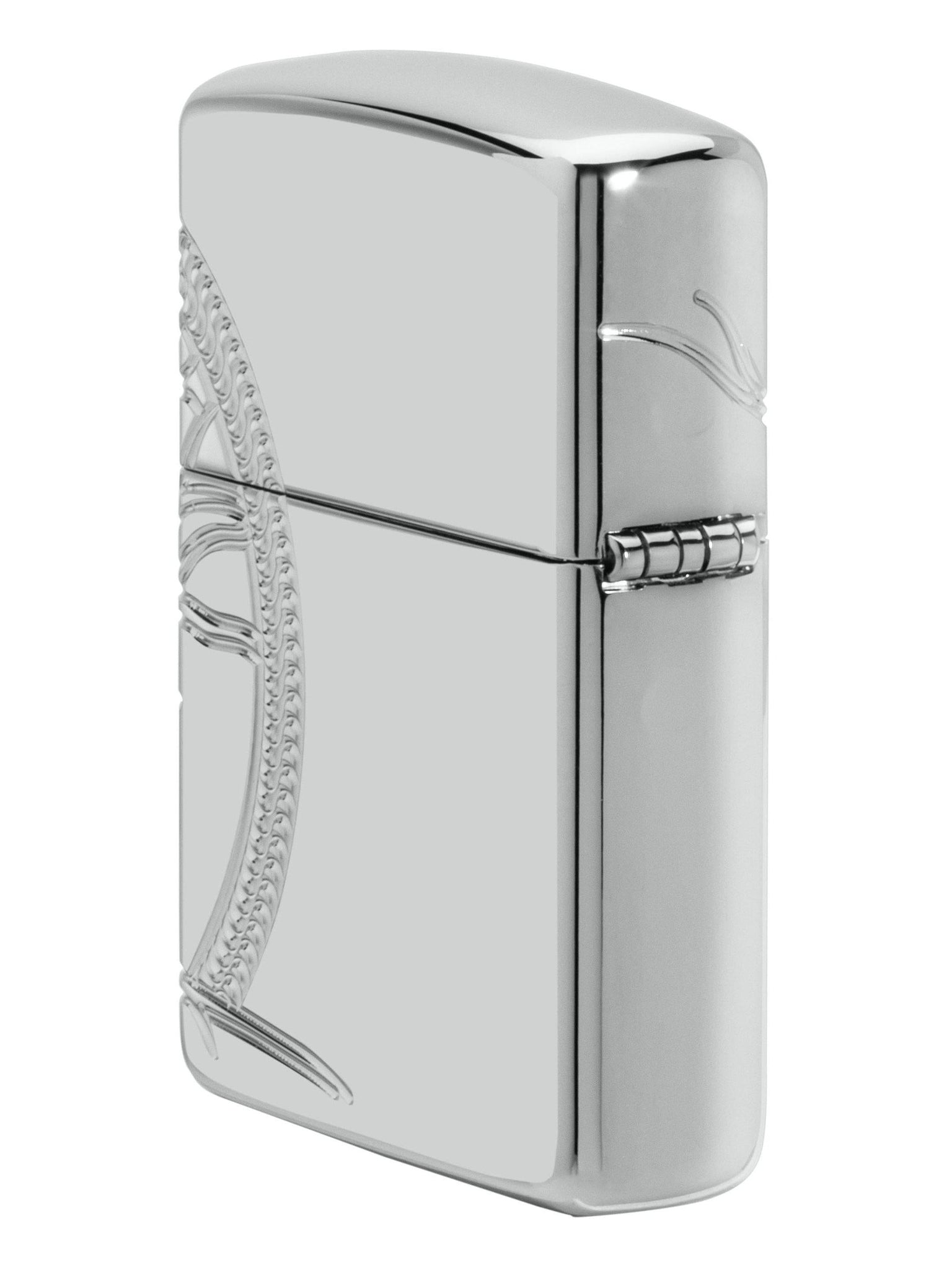 Zippo Lighter: Sterling Silver Tree of Life, MultiCut Armor - High Polish 49552