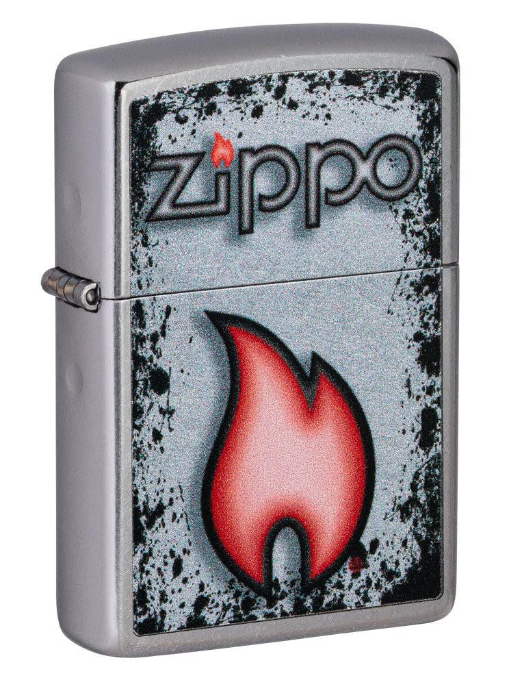 Zippo Lighter: Zippo Flame Design - Street Chrome 49576