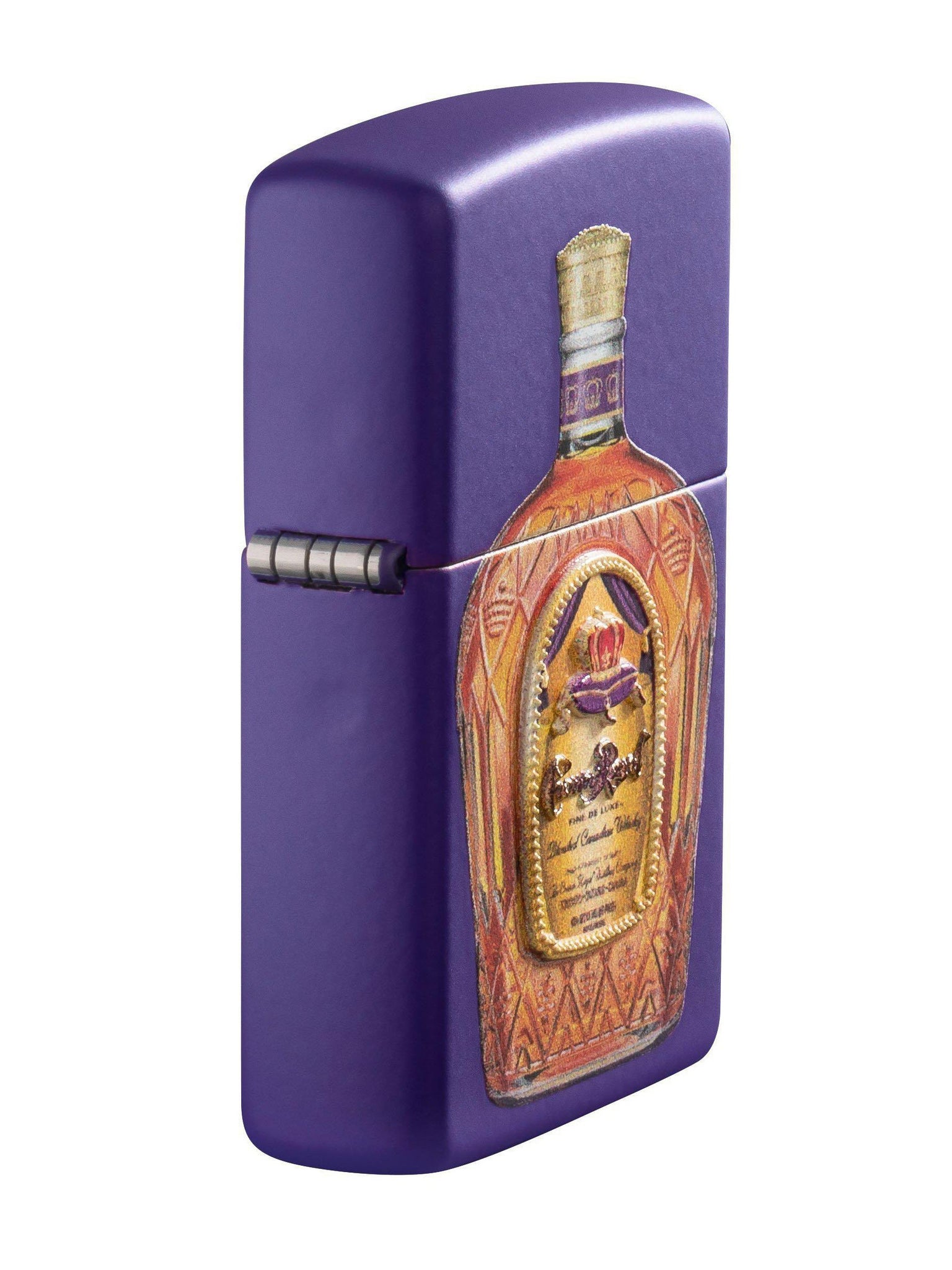 Zippo Crown Royal Lighter with Pouch, Texture Print - Purple Matte 49661