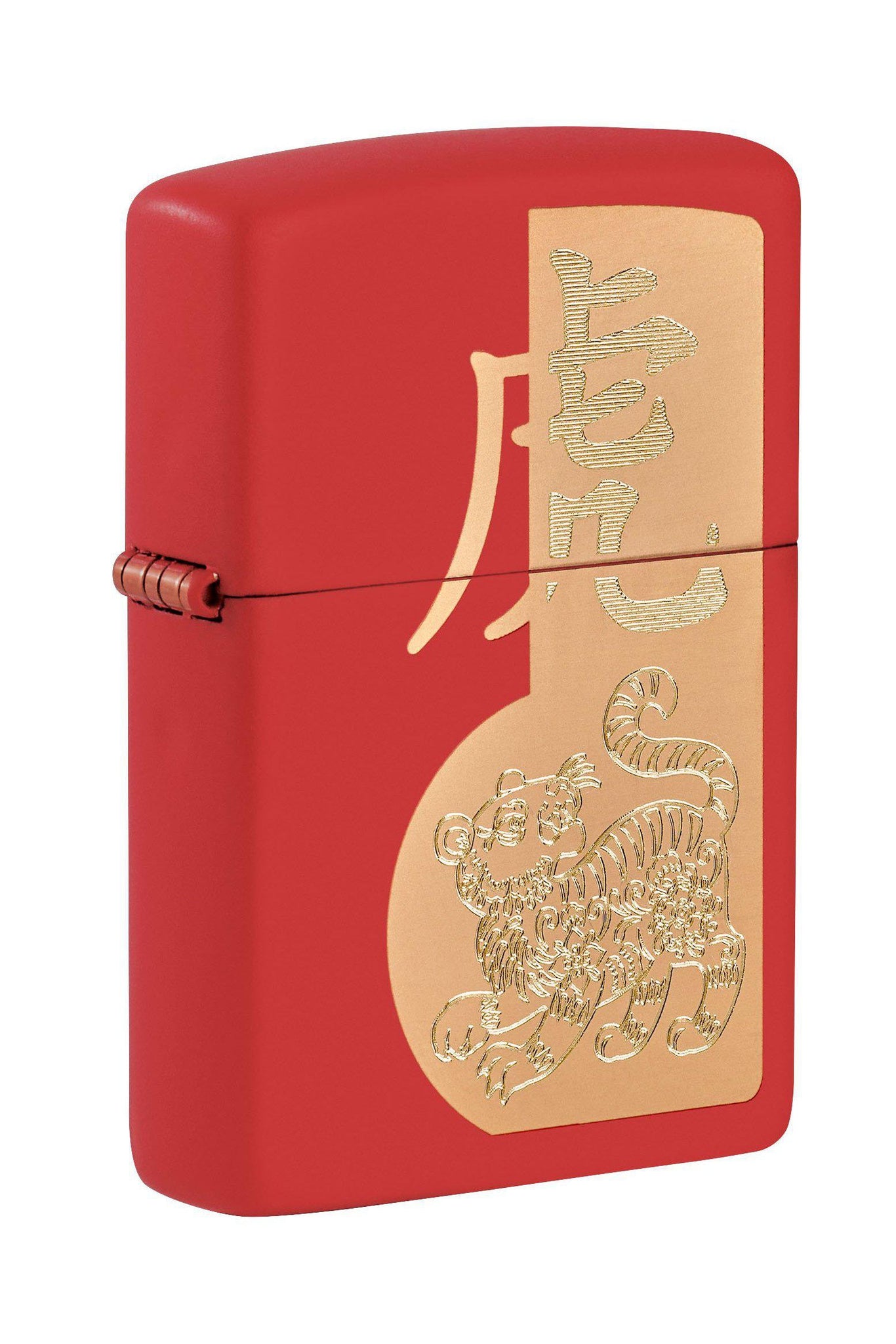 Zippo Lighter: Chinese Year of the Tiger, Engraved - Red Matte 49701