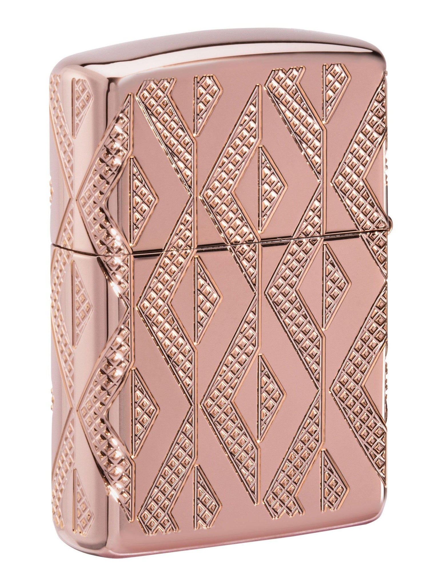 Zippo Lighter: Diamond Pattern, MultiCut Armor - Rose Gold 49702