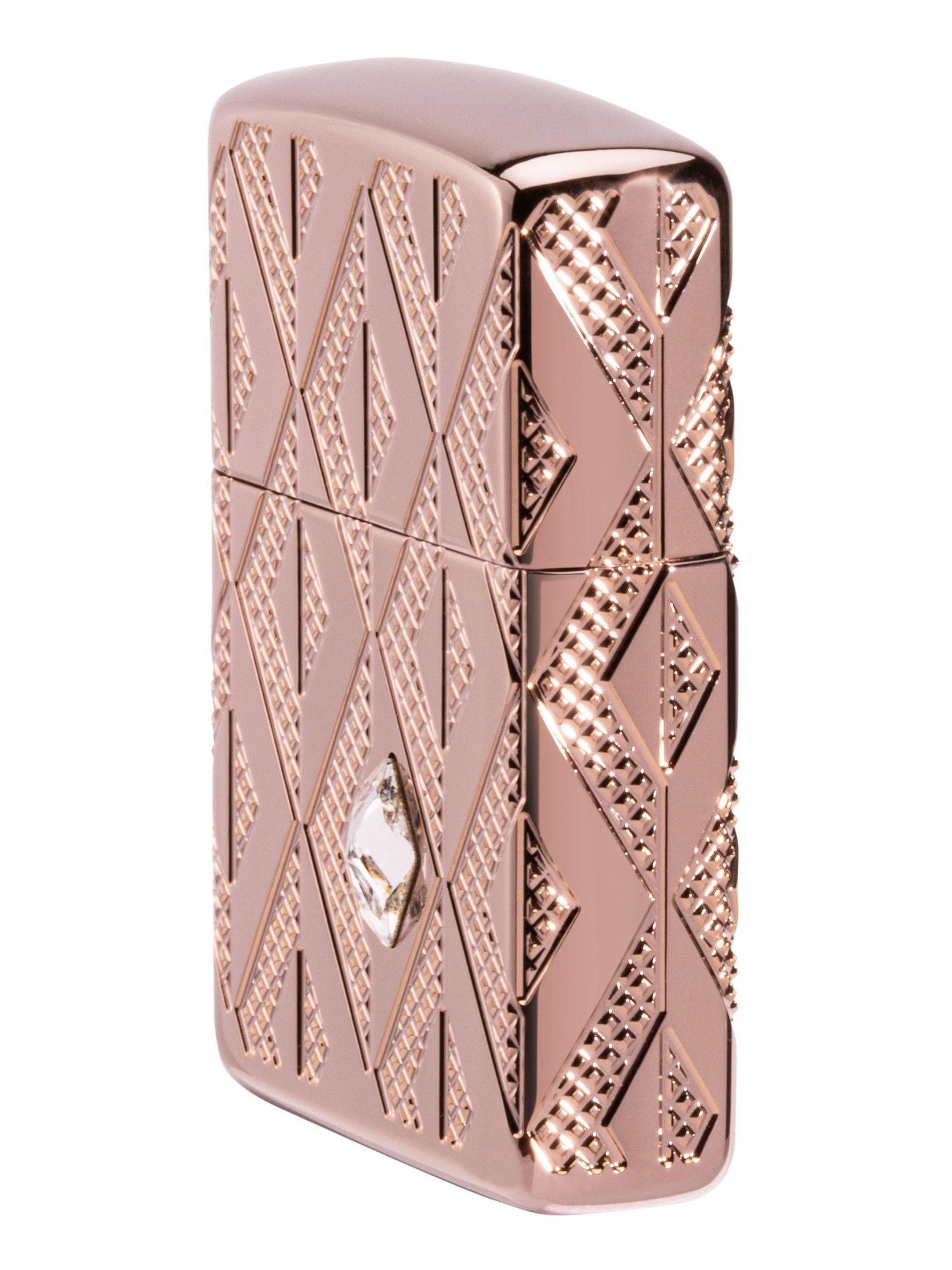Zippo Lighter: Diamond Pattern, MultiCut Armor - Rose Gold 49702