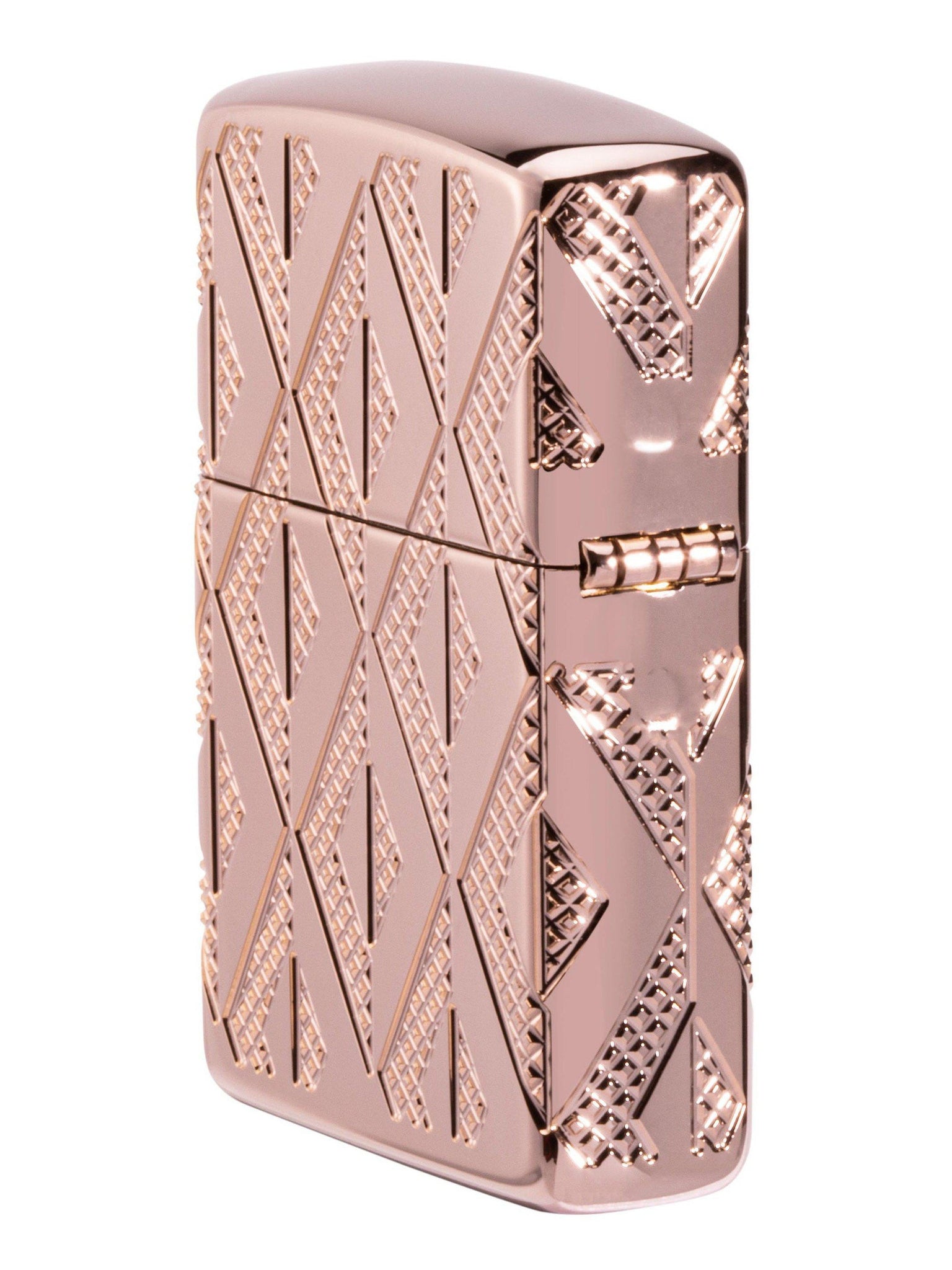 Zippo Lighter: Diamond Pattern, MultiCut Armor - Rose Gold 49702 – Lucas  Lighters