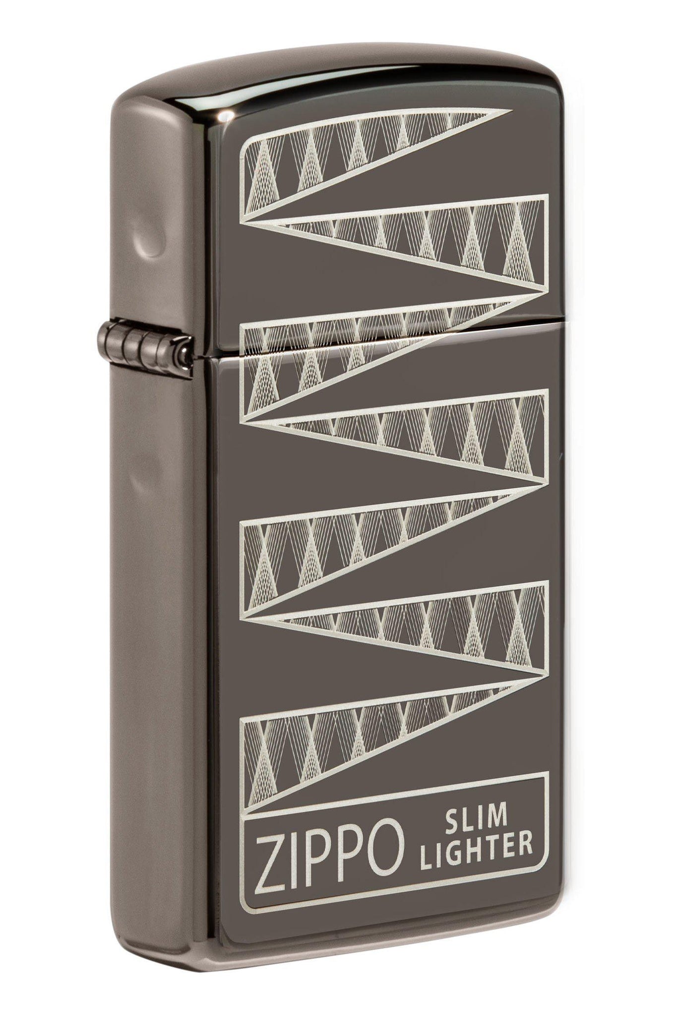 Zippo Lighter: Slim, 65th Anniversary Collectible - Black Ice 49709
