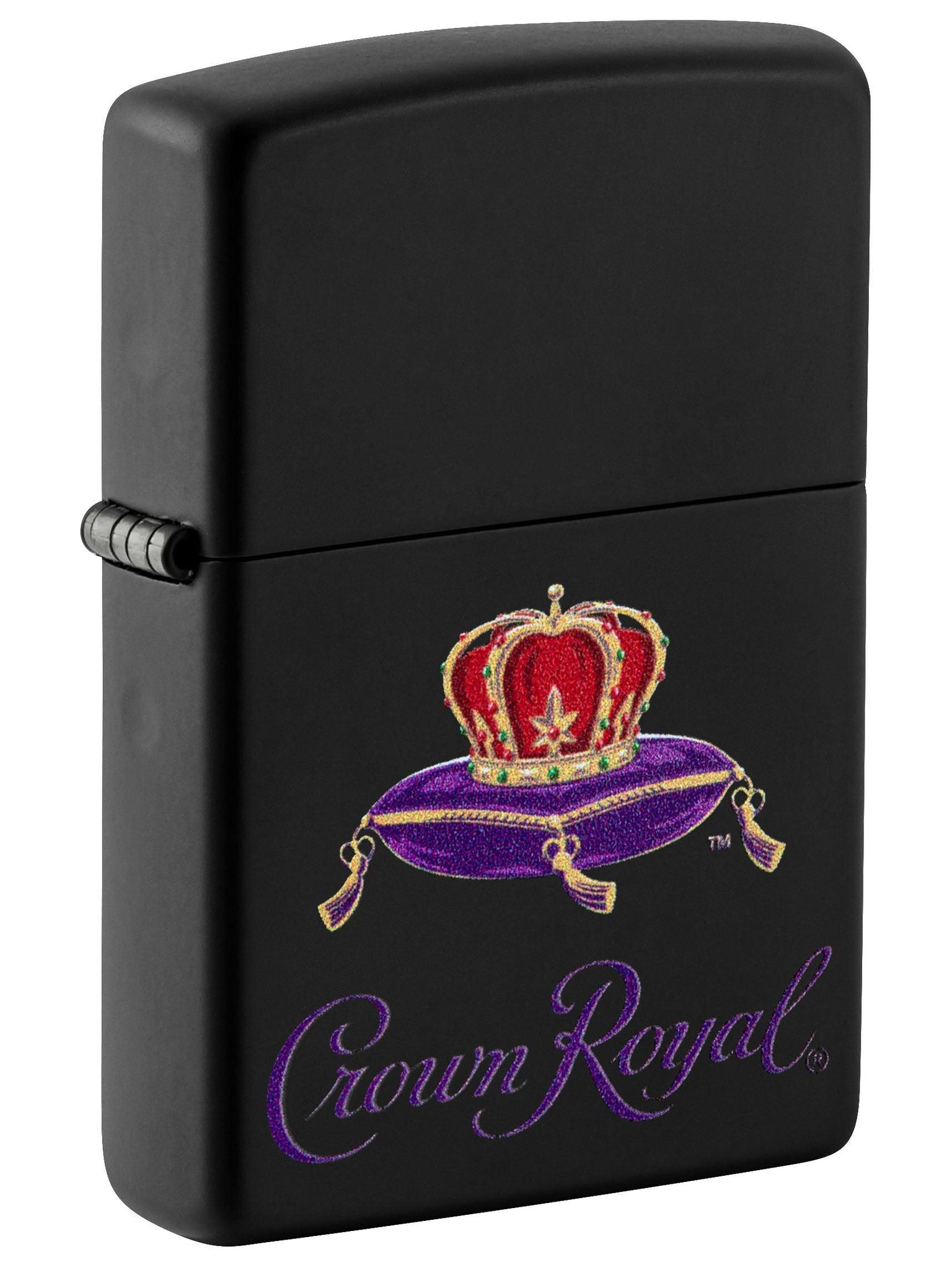 Zippo Lighter: Crown Royal Logo - Black Matte 49754