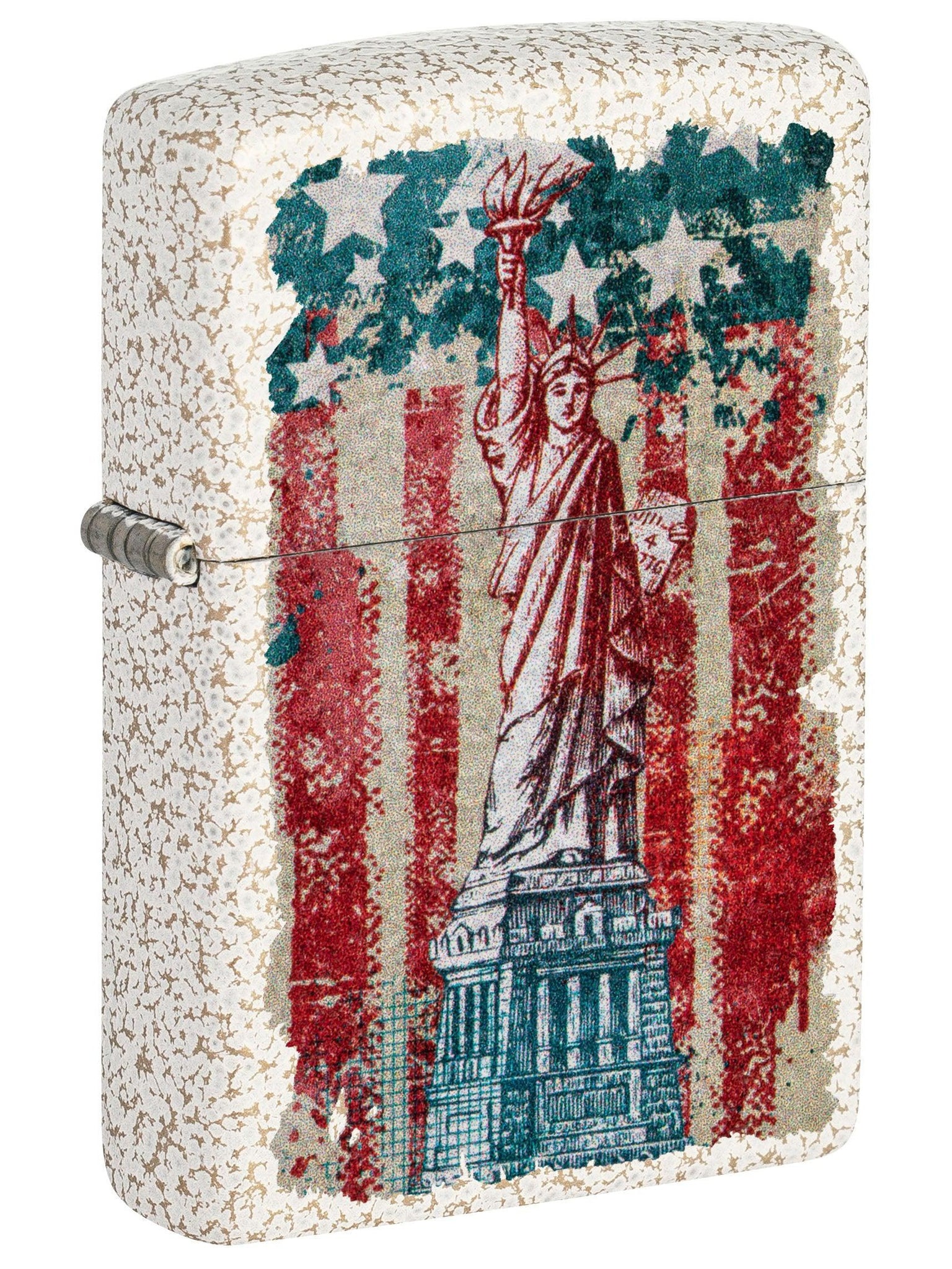 Zippo Lighter: Statue of Liberty and Flag - Mercury Glass 49782