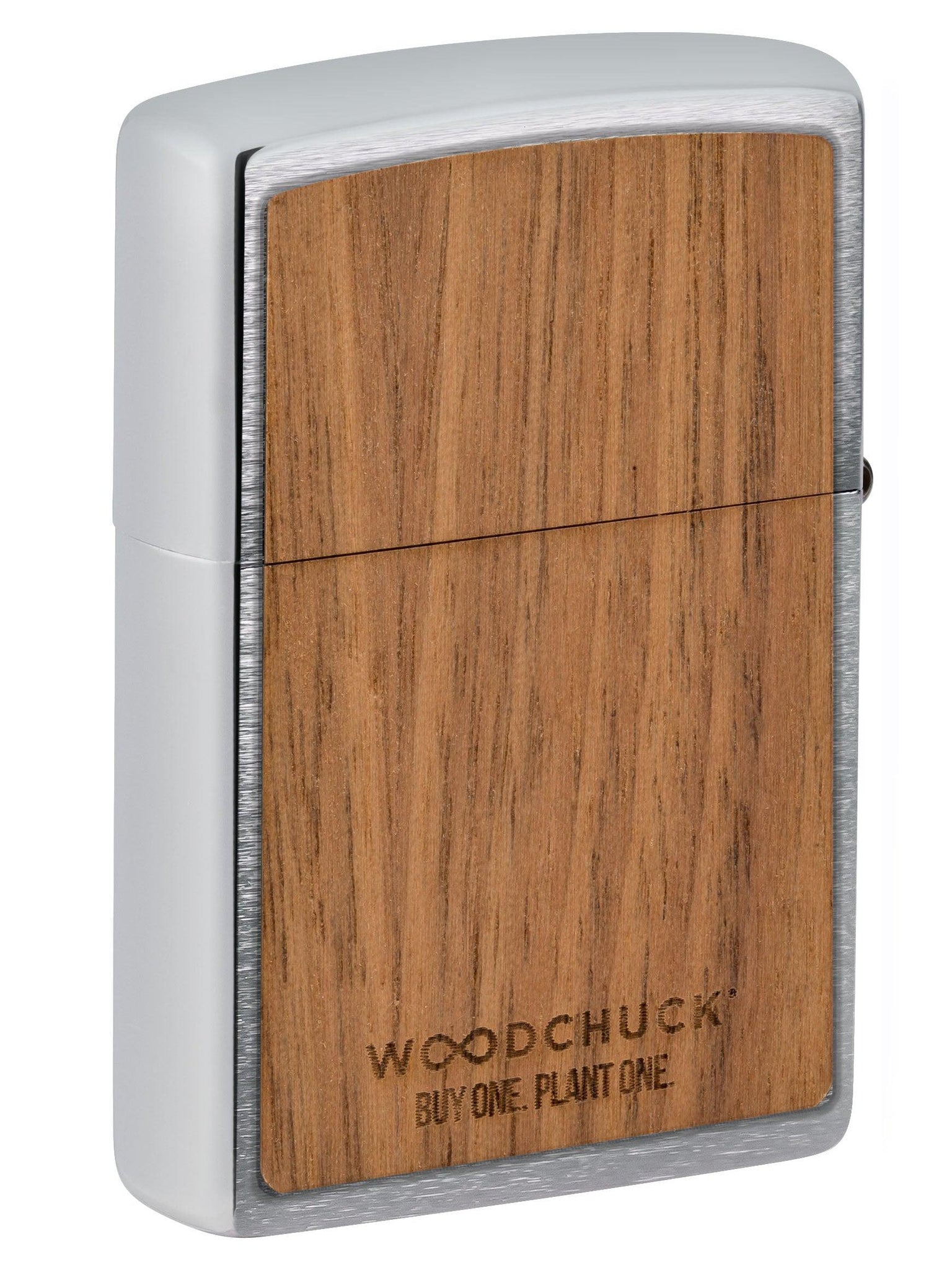 Zippo Lighter Woodchuck Mountains Brushed Chrome 49800 Lucas Lighters