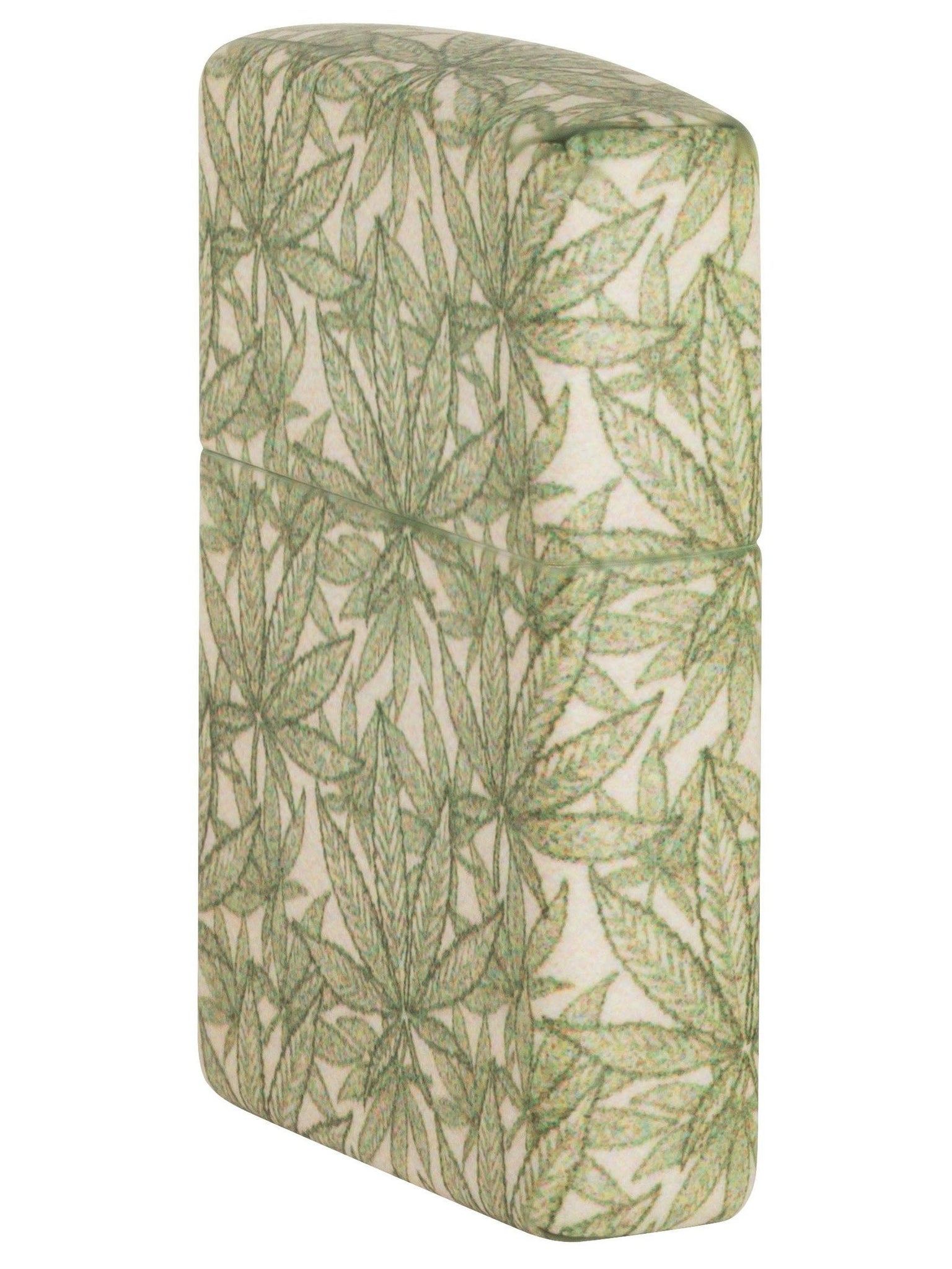 Zippo Lighter: Weed Leaves, 540 Color - Matte 49804