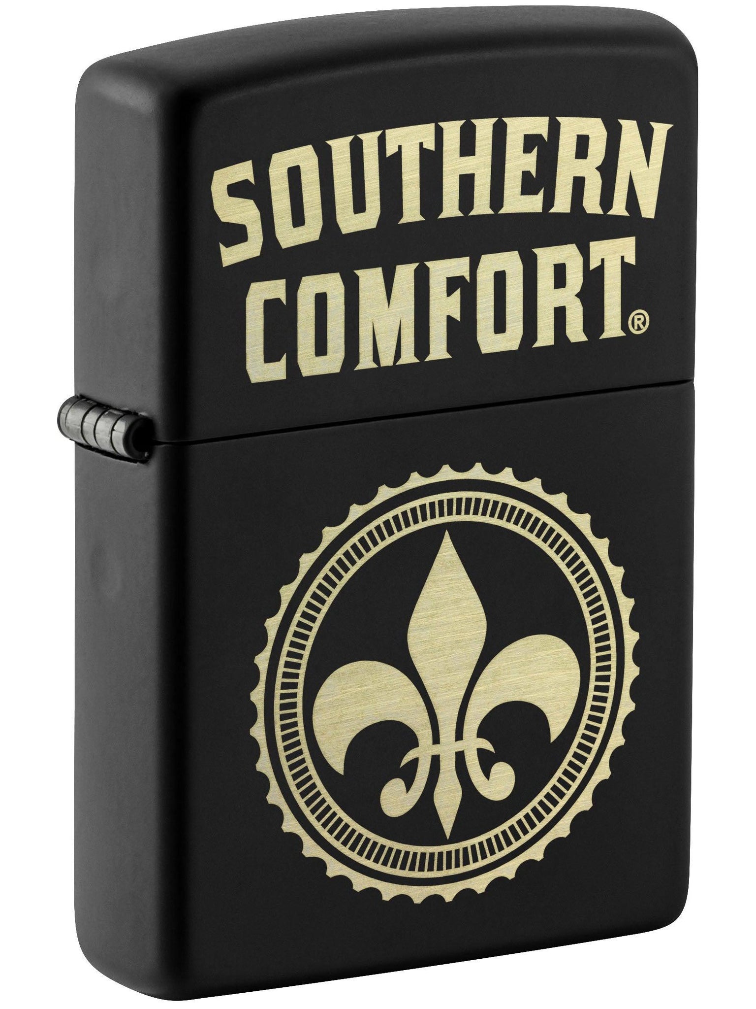 Zippo Lighter: Southern Comfort Logo, Engraved - Black Matte 49834