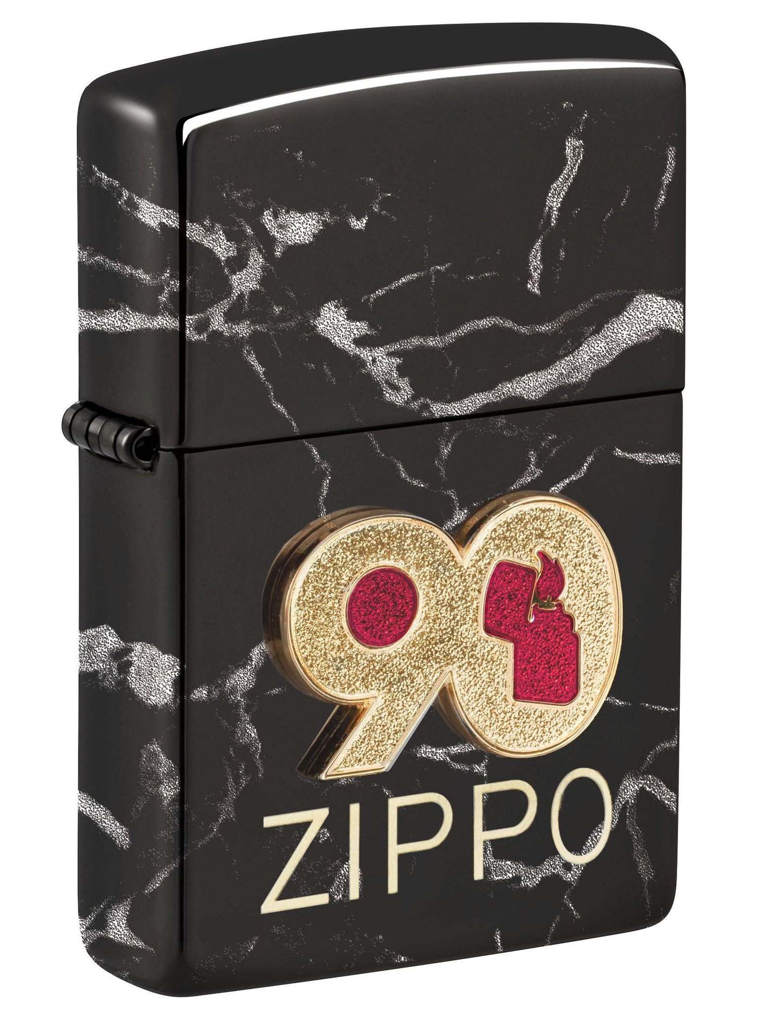 Zippo Lighter: 90th Anniversary Commemorative - High Polish Black 49864