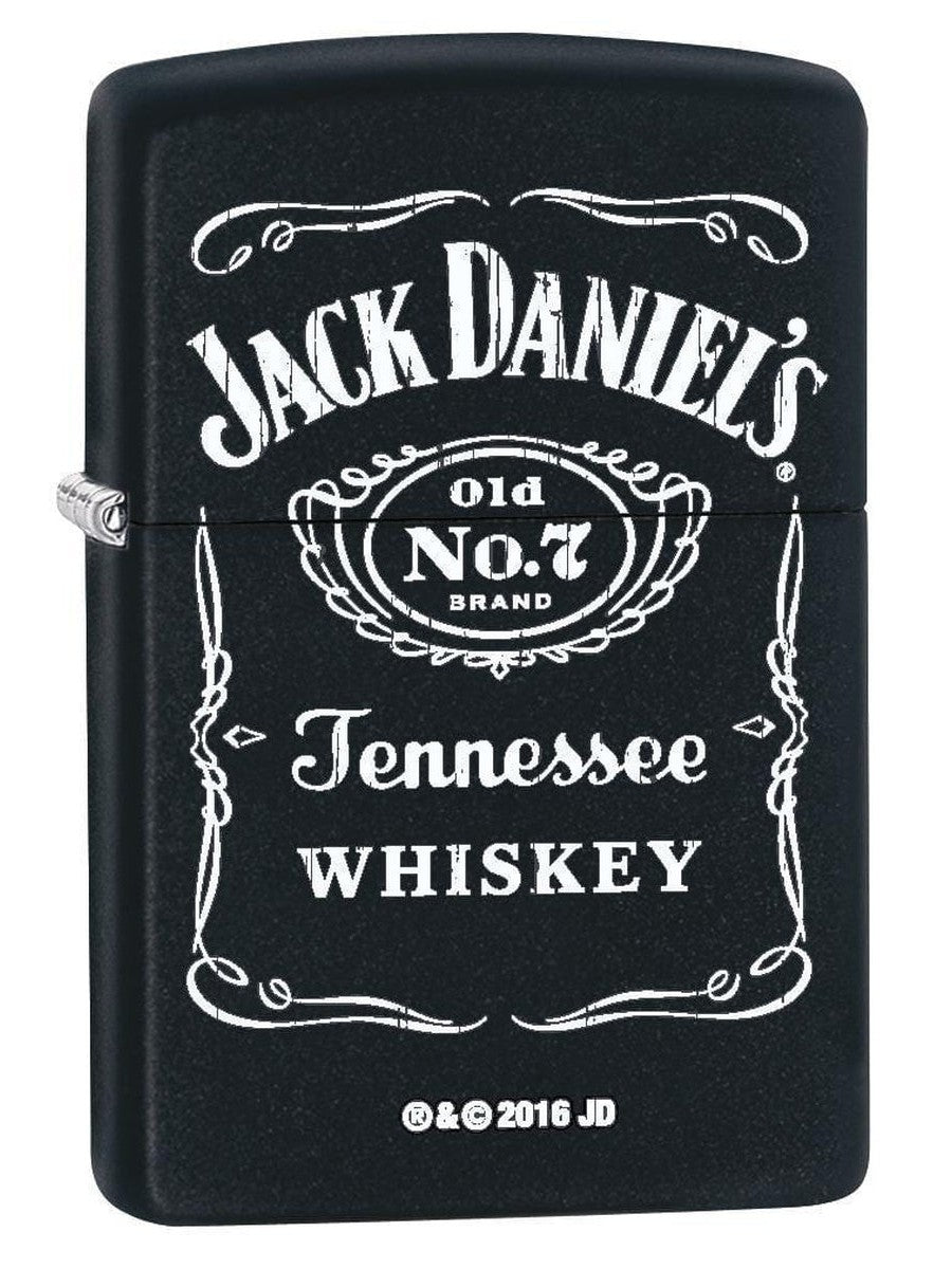 Zippo Lighter: Jack Daniels Logo - Black Matte 76875 (1975586848883)