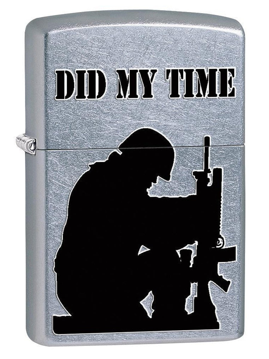 Zippo Lighter: Army Soldier, Did My Time - Street Chrome 76890 - Gear Exec (1975587078259)