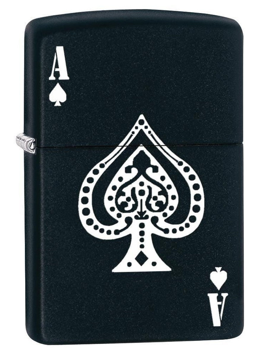 Zippo Lighter: Ace of Spades - Black Matte 77049 - Gear Exec (1975589535859)