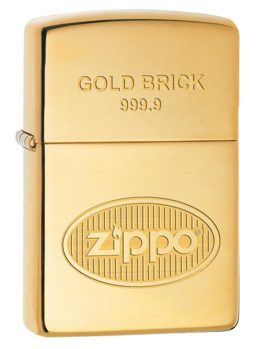 Zippo Lighter: Gold Brick 999.9 - High Polish Brass 77190 - Gear Exec (1975591501939)