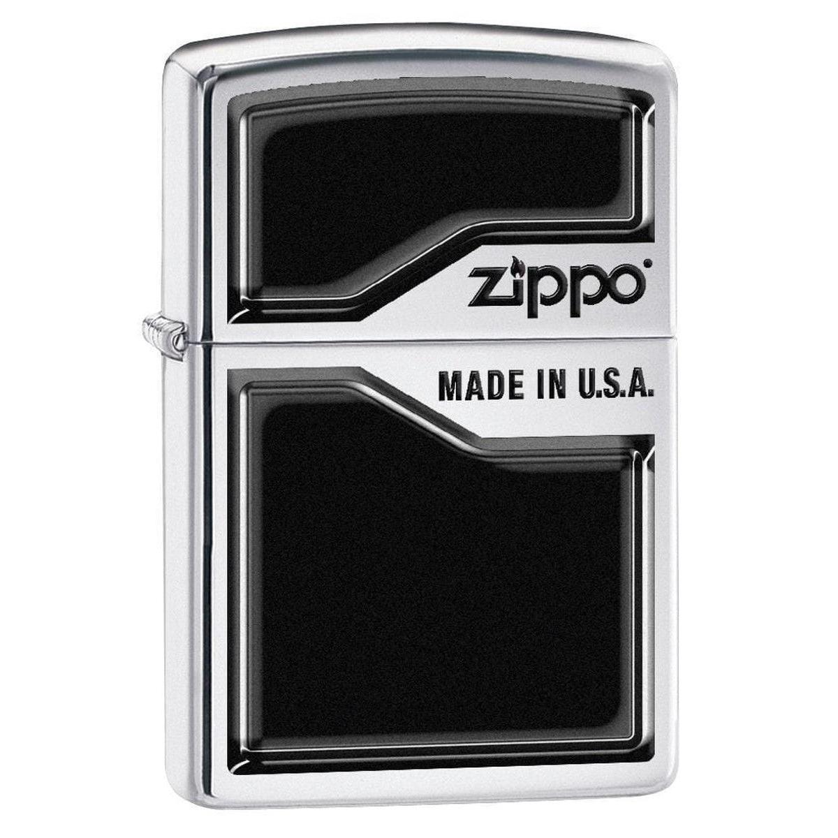 Zippo Lighter: Zippo, Made in USA - High Polish Chrome 78075 