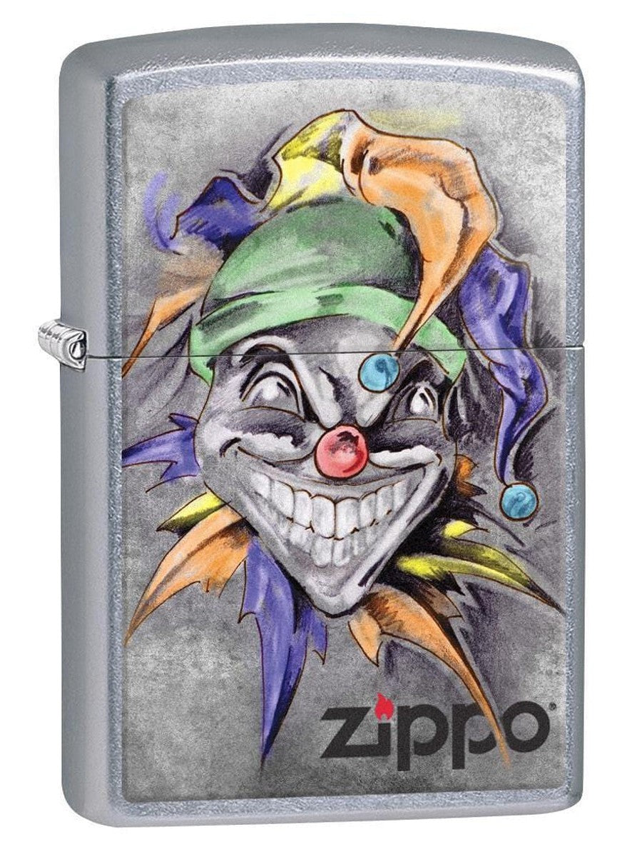 Zippo Lighter: Joker with Hat - Street Chrome 78282 (1975606968435)