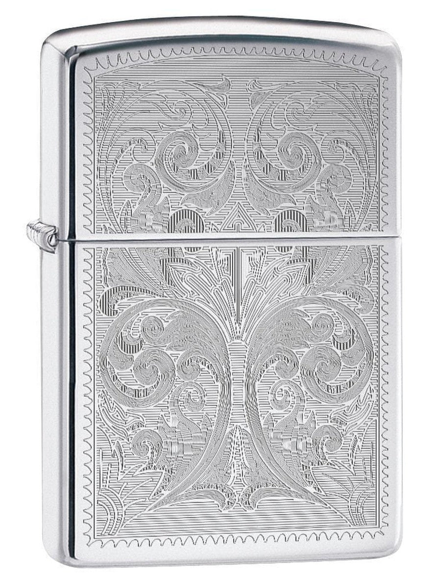 Zippo Lighter: Ornate Design Engraved - High Polish Chrome 78498 (1975610081395)