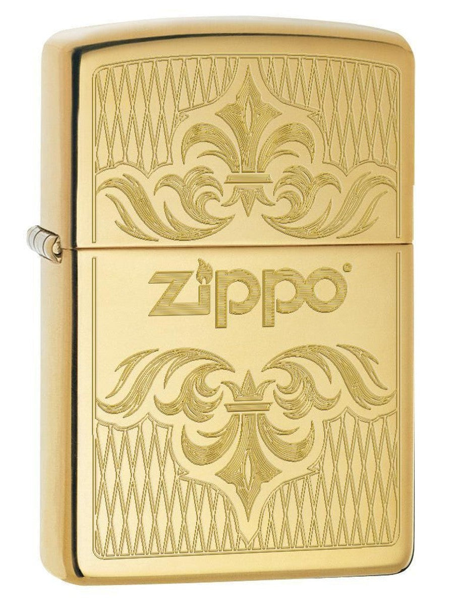 Zippo Lighter: Regal Zippo Design, Engraved - High Polish Brass 79098 (1975618666611)
