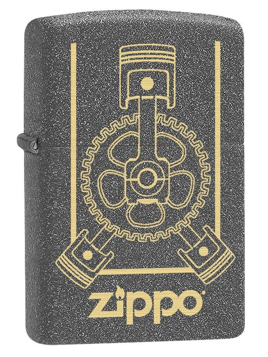 Zippo Lighter: Engraved Engine - Iron Stone 79149 - Gear Exec (1975619354739)