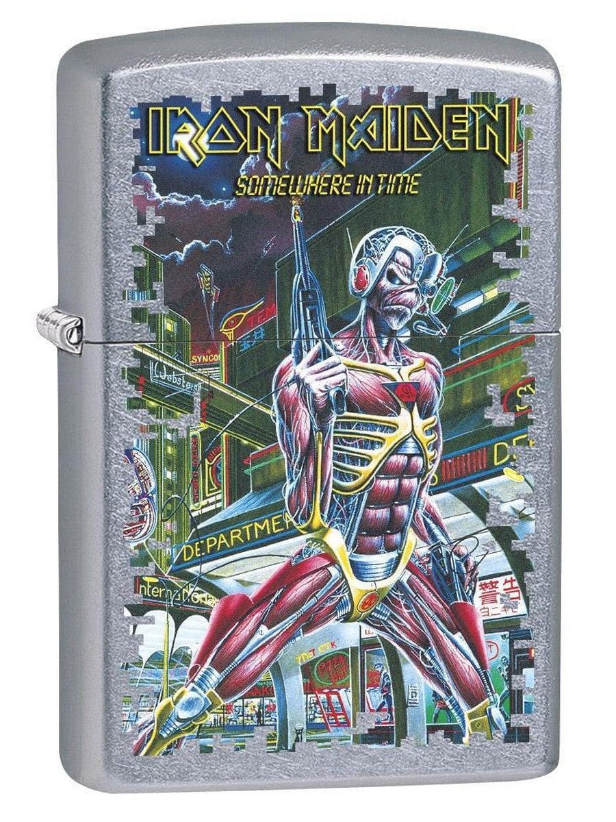 Zippo Lighter: Iron Maiden, Somewhere in Time - Street Chrome 79332 - Gear Exec (1975623024755)