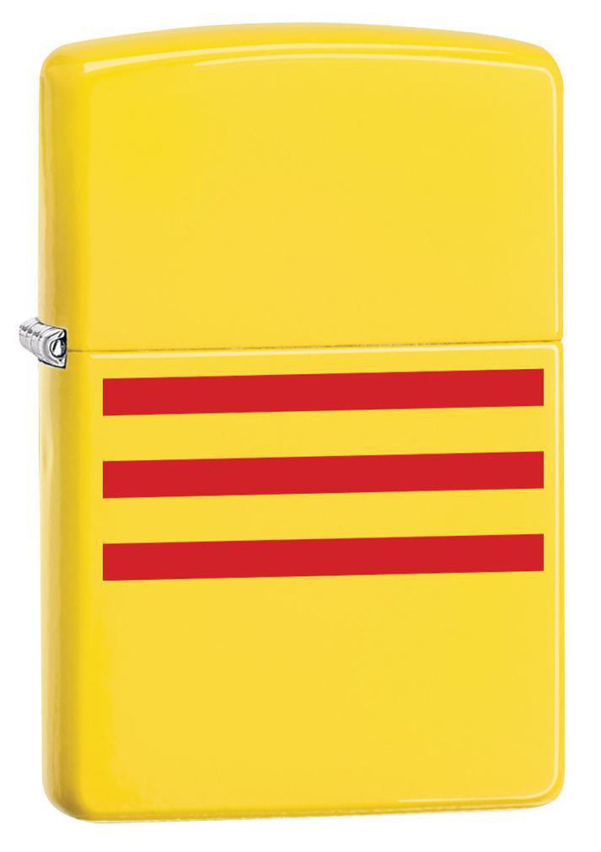 Zippo Lighter: South Vietnam Flag - Lemon Matte 79821 (1975632003187)