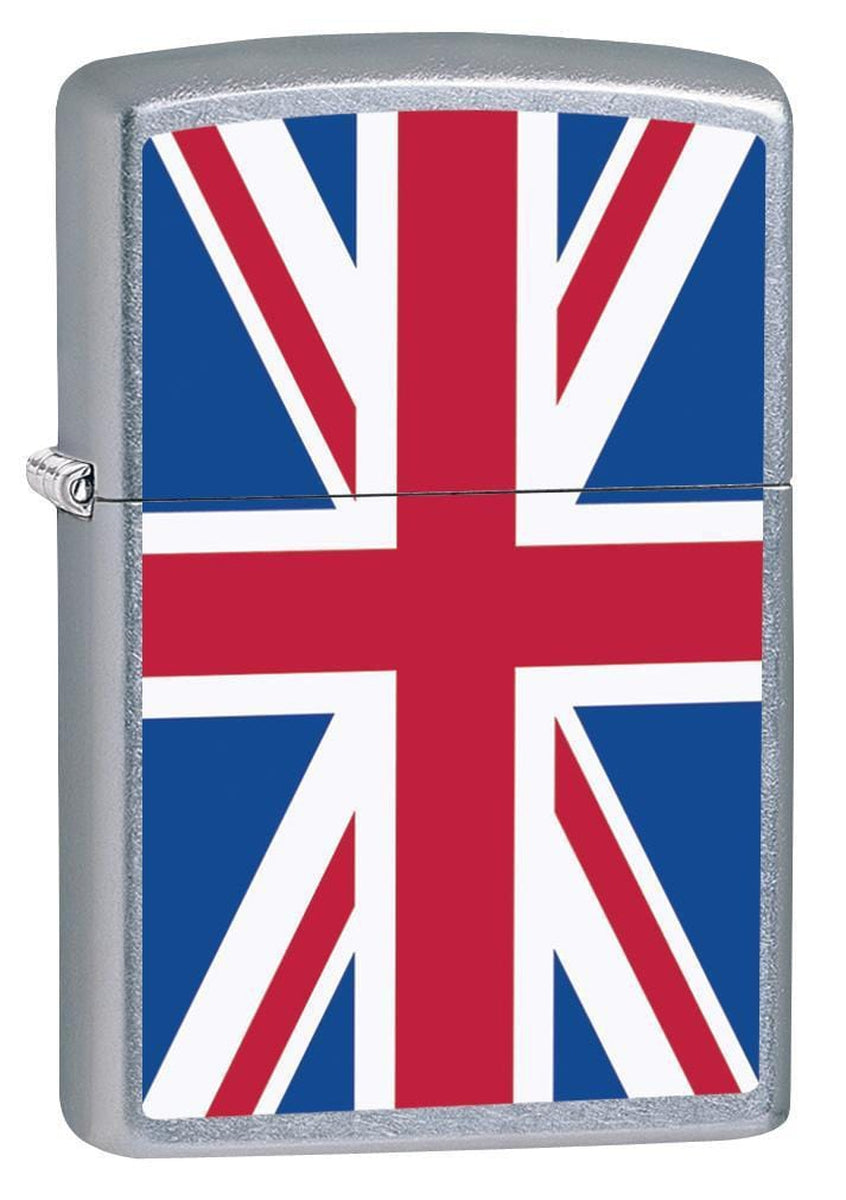 Zippo Lighter: United Kingdom Flag - Street Chrome 79935 (1975634329715)