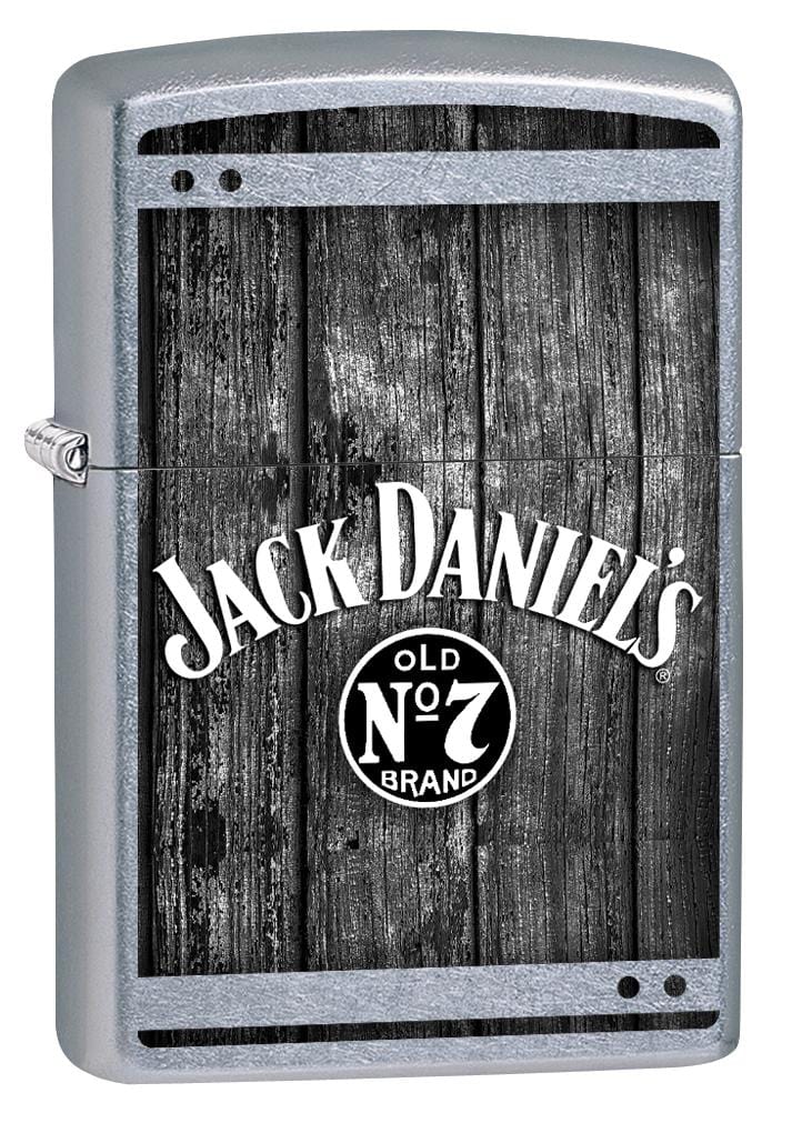 Zippo Lighter: Jack Daniel's Logo on Wood - Street Chrome 80070 (2029568852083)