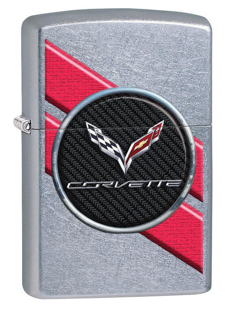 Zippo Lighter: Chevrolet Corvette Insignia - Street Chrome 80274 (4269193920627)