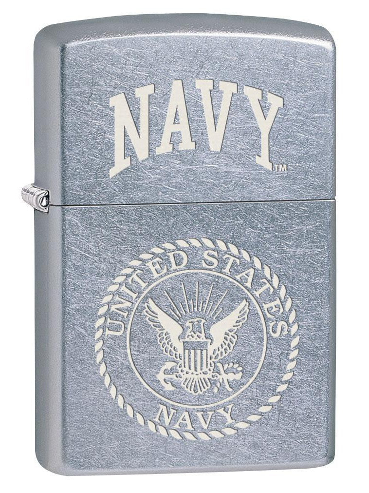 Zippo Lighter: Engraved U.S. Navy Logo - Street Chrome 80382 (4269195231347)