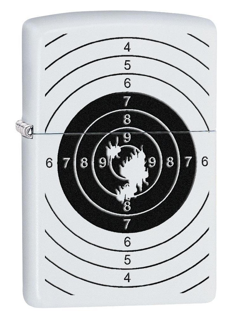 Zippo Lighter: Shooting Target with Holes - Brushed Chrome 80571 (4269197394035)