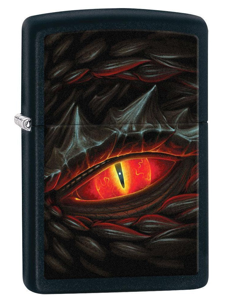 Zippo Lighter: Glowing Dragon Eye - Black Matte 80830