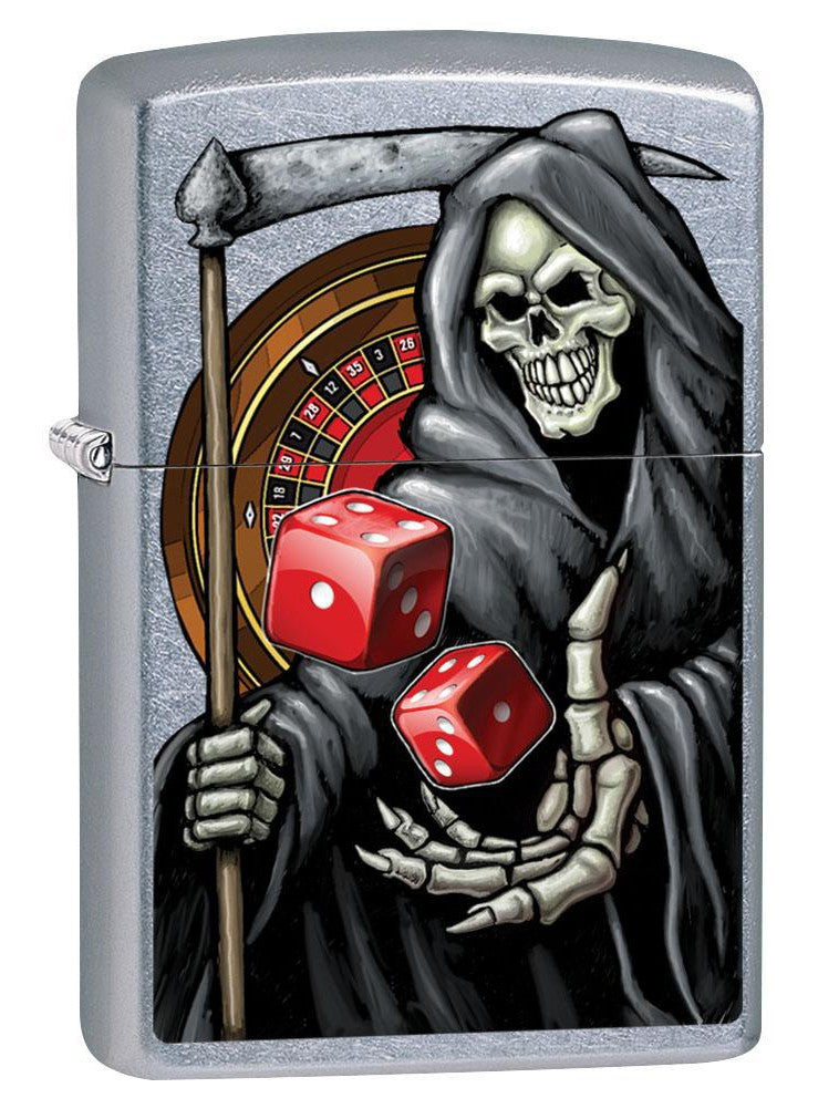 Zippo Lighter: Grim Reaper Gambling - Street Chrome 80882