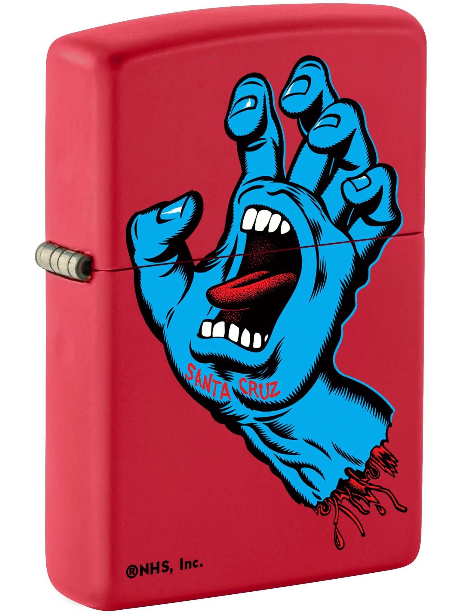 Zippo Lighter: Santa Cruz Skateboards, Screaming Hand - Red Matte 81001